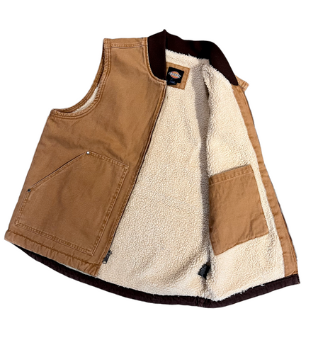 Dickies Skateboarding DC Duck Lined Vest - Brown Duck
