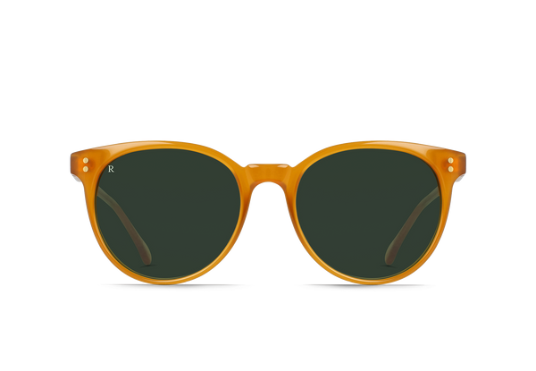 Raen Norie Cat-Eye Handmade Sunglasses - Honey/Bottle Green