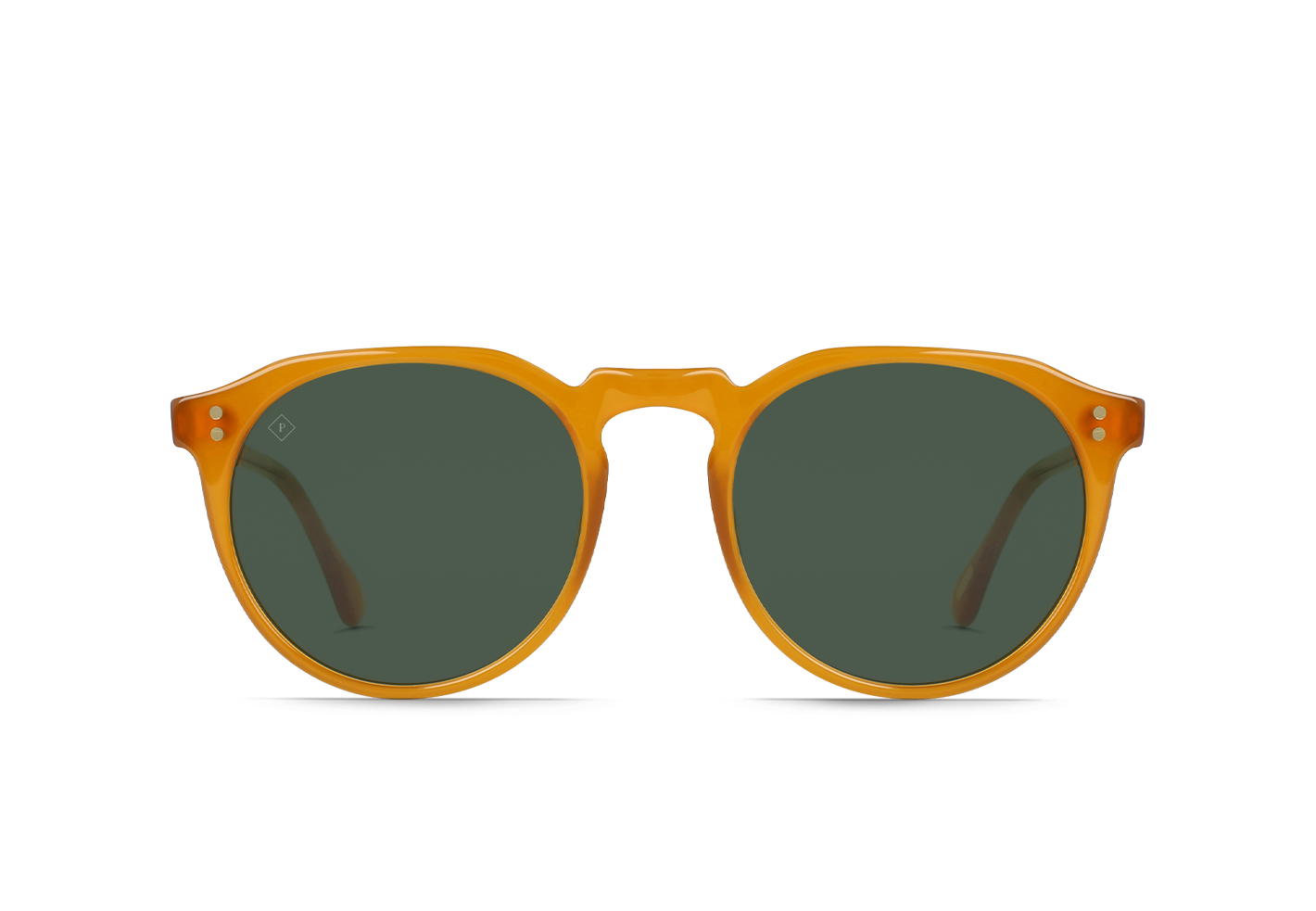 Raen Remmy Polarized Round Sunglasses - HONEY / GREEN POLARIZED