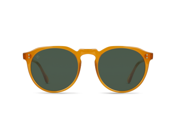 Raen Remmy Polarized Round Sunglasses - HONEY / GREEN POLARIZED
