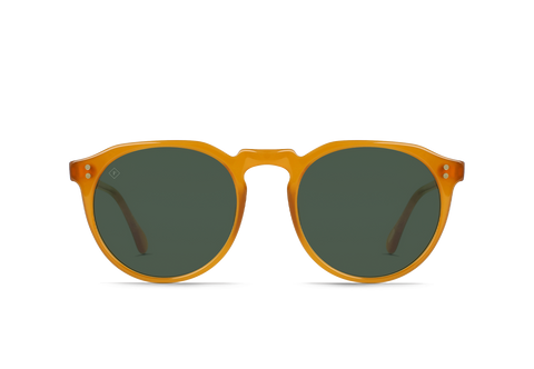 Raen Remmy Polarized Round Sunglasses - HONEY / GREEN POLARIZED