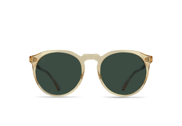 Raen Remmy Polarized Round Sunglasses - CHAMPAGNE CRYSTAL / GREEN POLARIZED