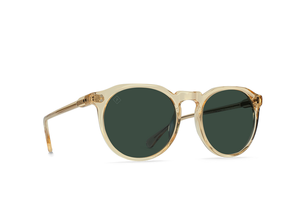 Raen Remmy Polarized Round Sunglasses - CHAMPAGNE CRYSTAL / GREEN POLARIZED
