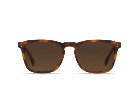 Raen Wiley Mens Square Sunglasses - Matte Rootbeer/Brown