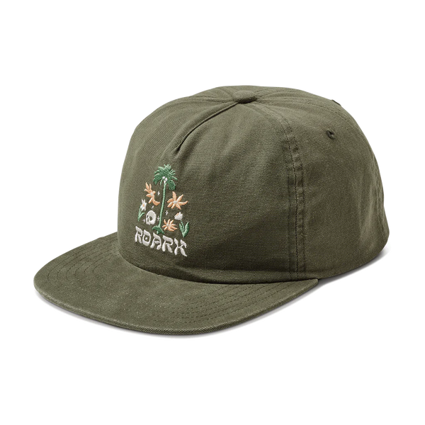 Roark Atoll 5 Panel Snapback Hat - Dark Military