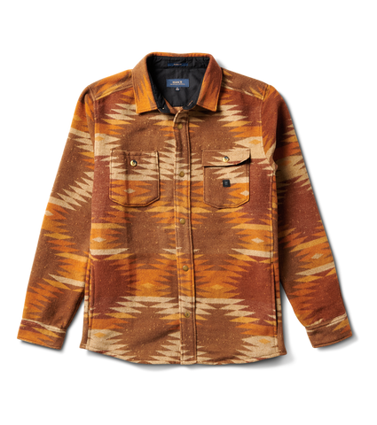 Roark Andes Long Sleeve Flannel Over Shirt - Dark Brown