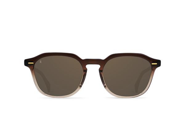 Raen Clyve Polarized Angular Round Sunglasses - Seirra Brown Gradient/Smoke Hipro Bronze
