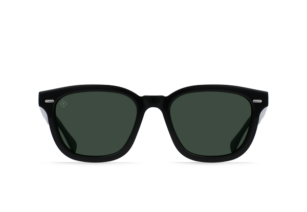 Raen Myles Crystal Black Green Polarized Sunglasses