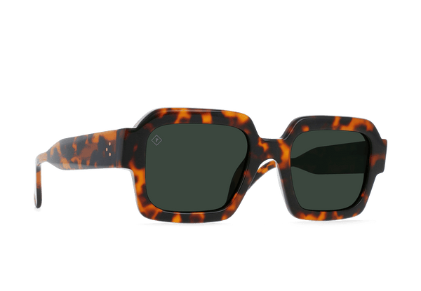 Raen Mystiq Unisex Square Sunglasses - HURU / GREEN POLARIZED