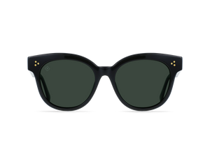Raen Nikol Crystal Black Green Polarized Sunglasses