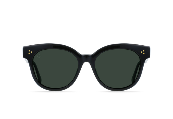 Raen Nikol Crystal Black Green Polarized Sunglasses