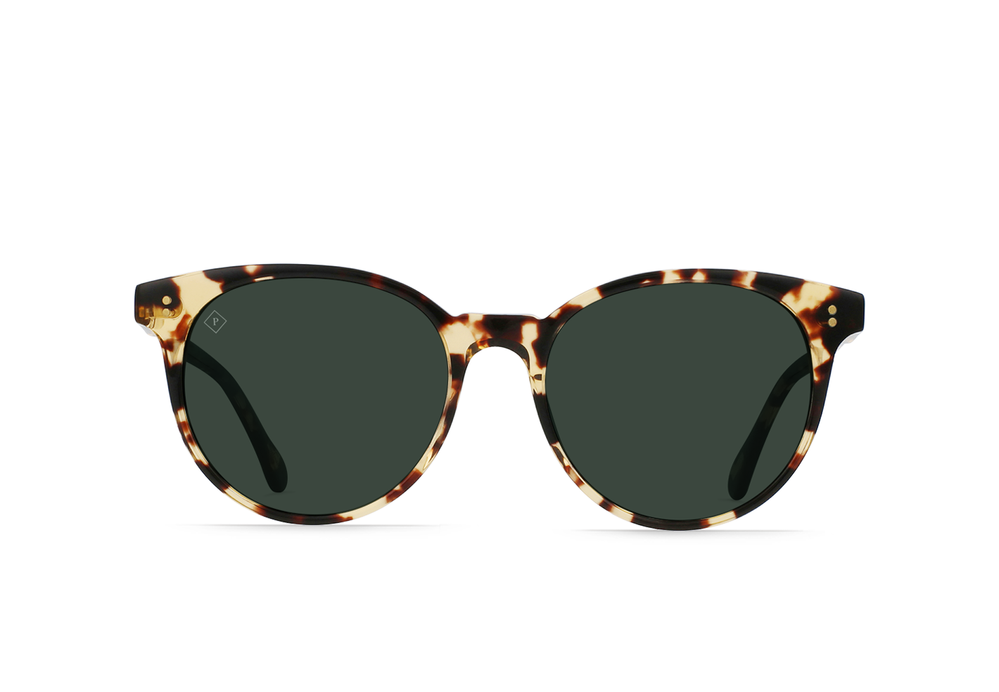 Raen Norie Brindle Tortoise Green Polarized Cat Eye Sunglasses