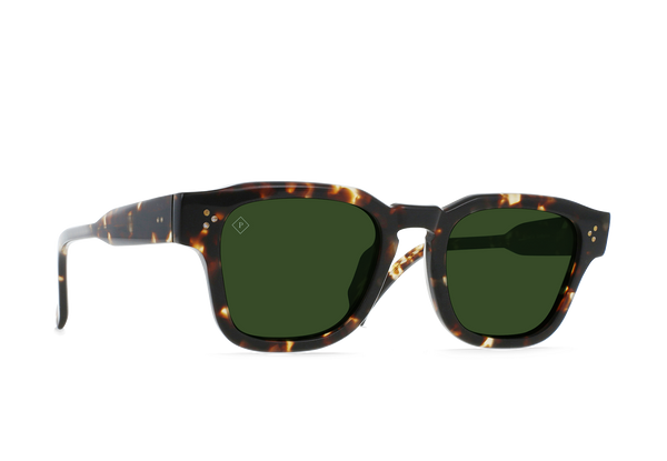 Raen Rece Brindle Tortoise Green Sunglasses