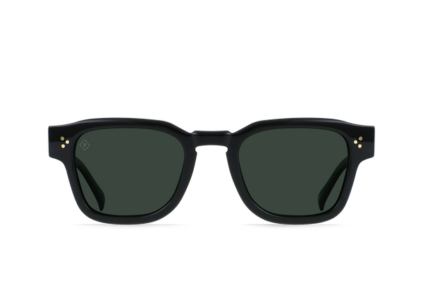 Raen Rece 51 - Crystal Black Green Polarized Sunglasses