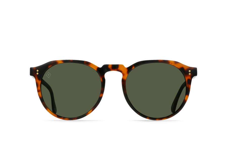Raen Remmy Unisex Retro Round Sunglasses - Huru/Green Polarized