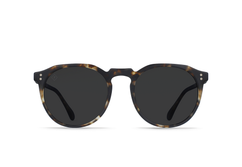 Raen Remmy Unisex Retro Round Sunglasses - Brindle Tort/Dark Smoke Polarized