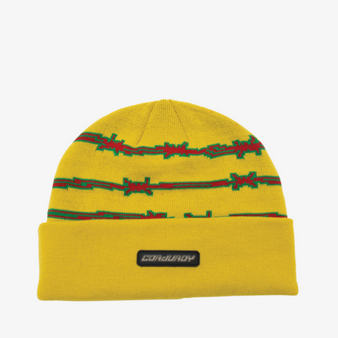 Corduroy Alcatraz Beanie - Mustard