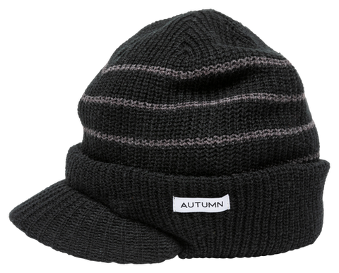 Autumn Headwear Visor Beanie - Black