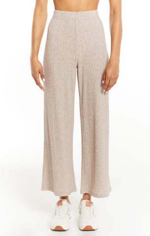 Z-Supply Geri Wide Rib Pant - Heather Latte