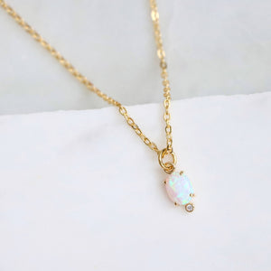 Opal CZ Necklace