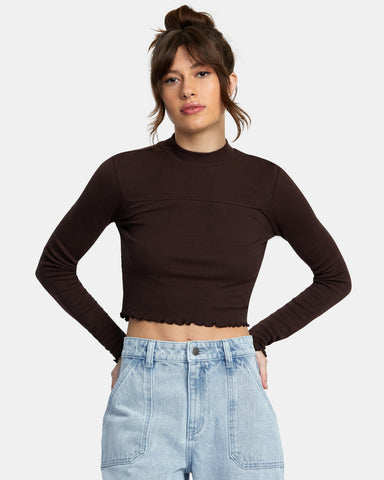 RVCA Saved Long Sleeve Ctop Top
