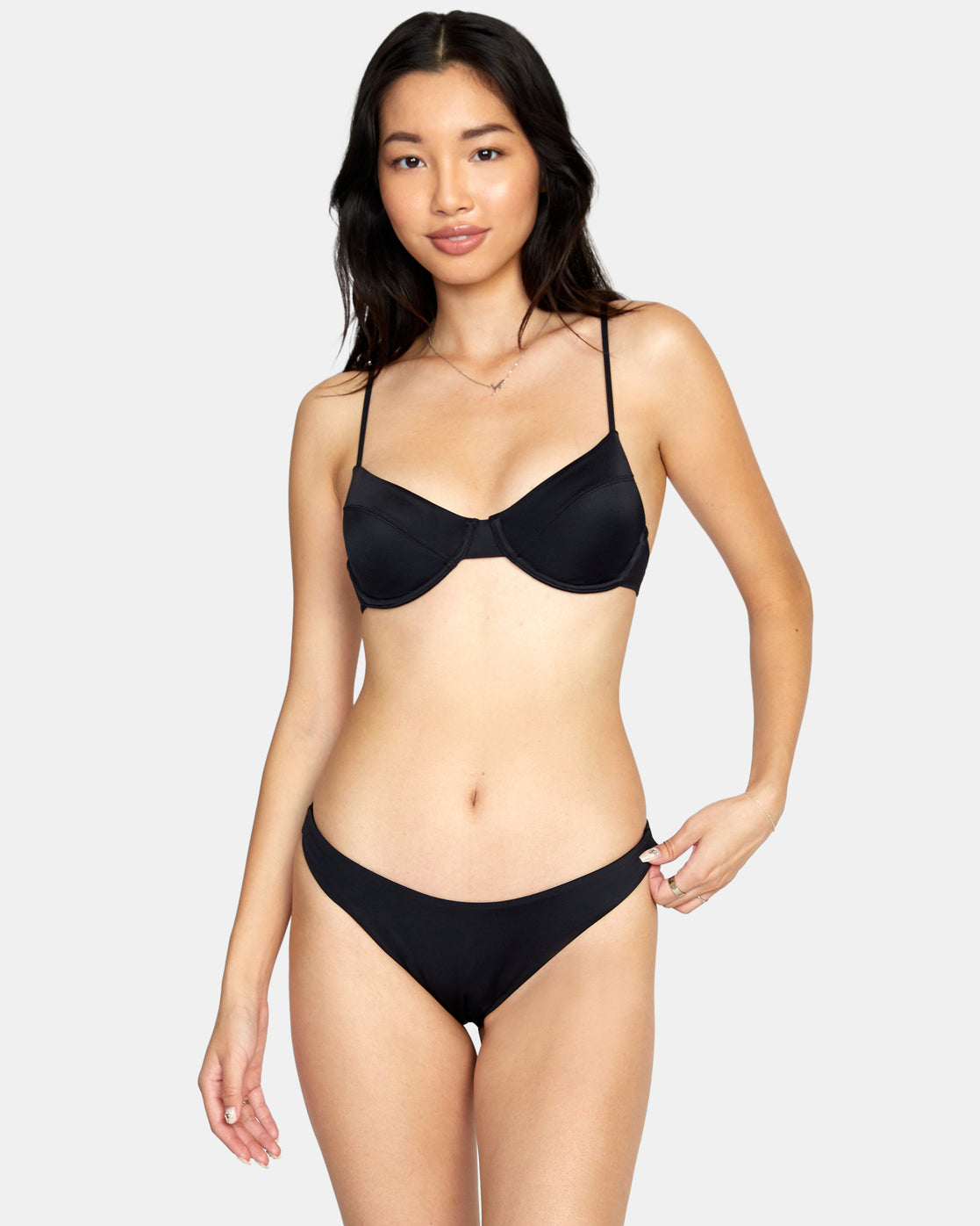 RVCA Solid Underwire Bikini Top - Black