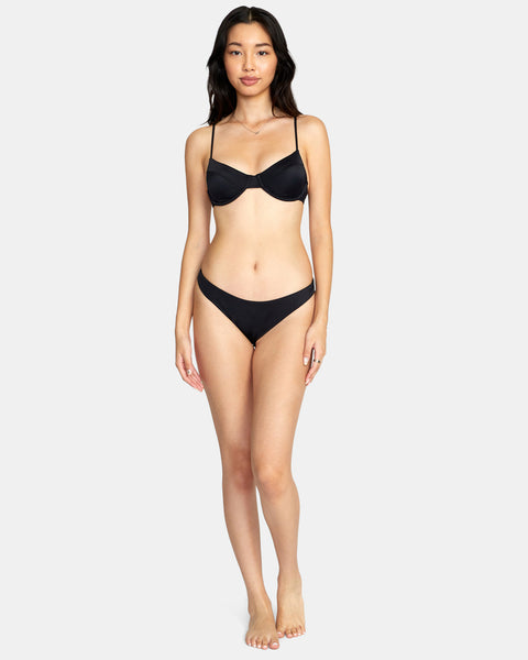RVCA Solid Underwire Bikini Top - Black