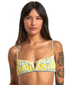 RVCA Freya Shirred V-Wire Bralette Bikini Top