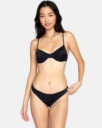 RVCA Solid French Bikini Bottom - Black