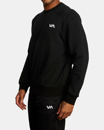 RVCA Tech Crewneck Workout Sweatshirt - Black