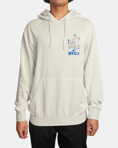 RVCA LP x KLW Skull Club Hoodie - Silver Bleach
