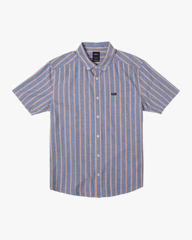 RVCA Daybreak Stripe Short Sleeve Woven - Royal