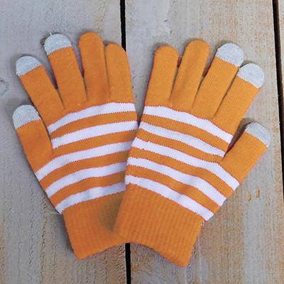 Gameday Texting Gloves, One Dozen - Orange/White