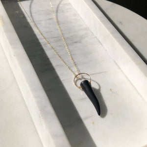 Token Jewelry Tusk Pendant Necklace