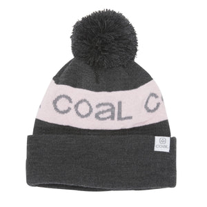 Coal The Team Athletic Stripe Pom Beanie - Charcoal