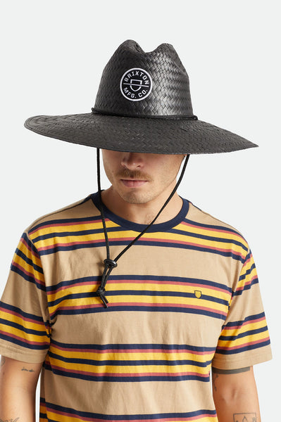 Brixton Unisex Crest Sun Hat - Black