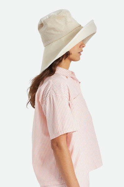 Brixton Maddie Packable Bucket Hat - Dove/Off White