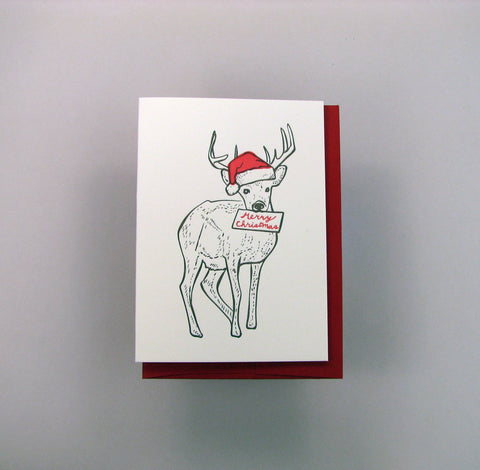 Wolf & Wren Deer Merry Christmas Card