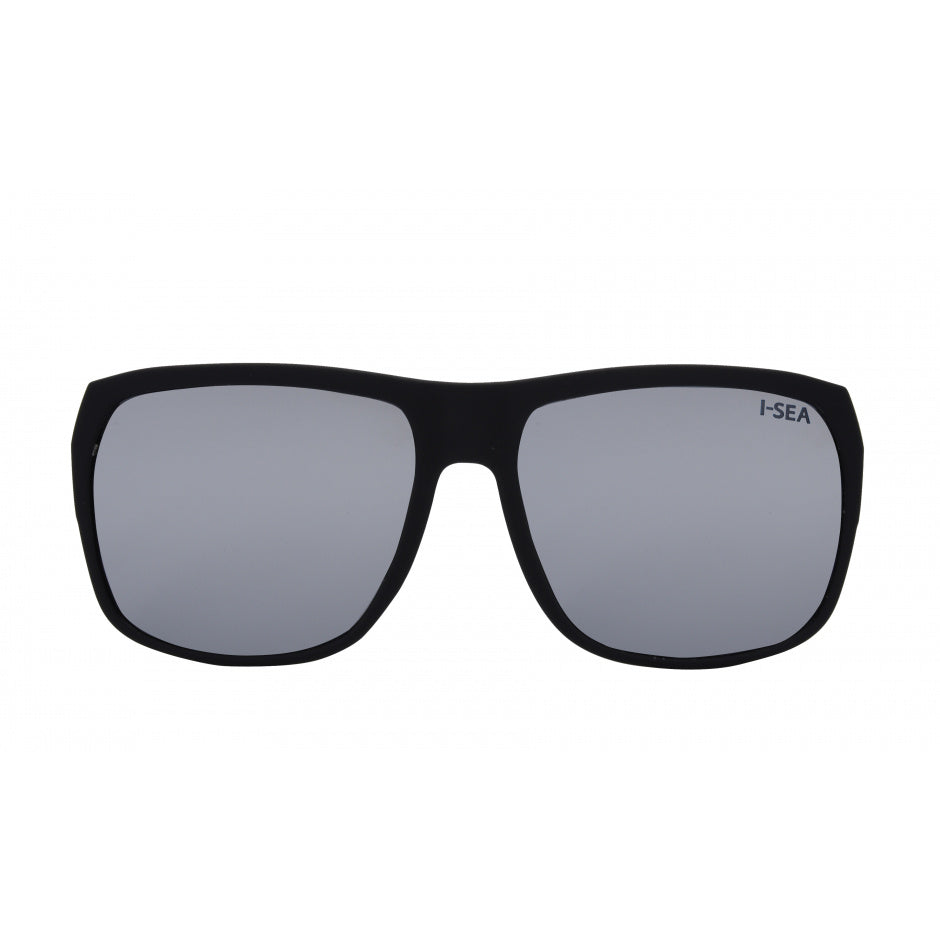I SEA Nick I Waterman Sunglasses - Black Rubber / Silver Polarized