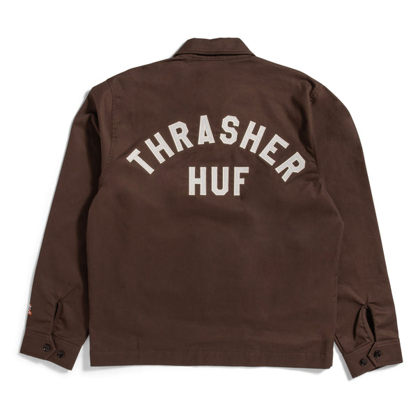 Huf x Thrasher Field Crew Jacket - Chocolate